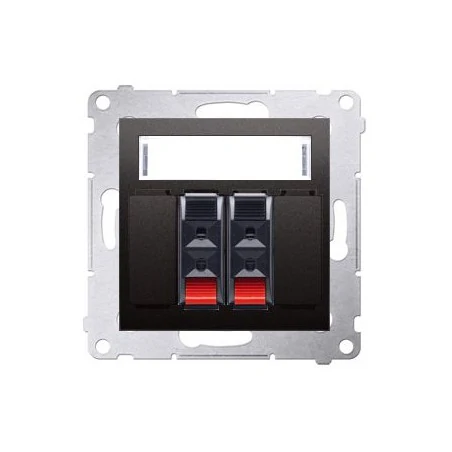 Gniazda-glosnikowe - gniazdo głośnikowe 2-krotne z polem opisowym antracyt dgl32.01/48 simon 54 kontakt-simon 