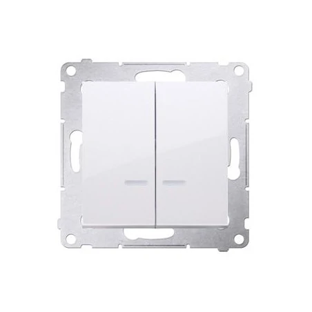 Wylaczniki-podwojne - biały włącznik świecznikowy z podświetleniem led do wersji ip44 dw5bl.01/11 simon 54 kontakt-simon 