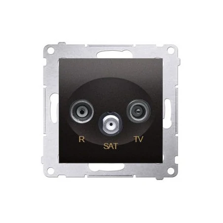 Gniazda-antenowe - gniazdo antenowe r-tv-sat przelotowe antracyt dasp.01/48 simon 54 kontakt-simon 