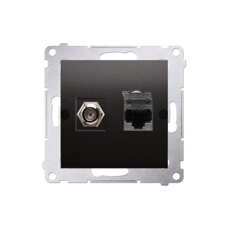 Gniazda-antenowe - gniazdo antenowe typu „f” + komputerowe rj45 kat.6 antracyt dasfrj45.01/48 simon 54 kontakt-simon  Gniazda-antenowe - gniazdo antenowe typu „f” + komputerowe rj45 kat.6 antracyt dasfrj45.01/48 simon 54 kontakt-simon