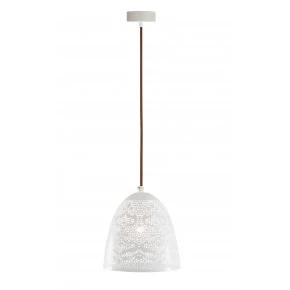 Lampy-sufitowe - lampa wisząca biała w kształcie stożka 1x60w e27 bene 31-70340 candellux 