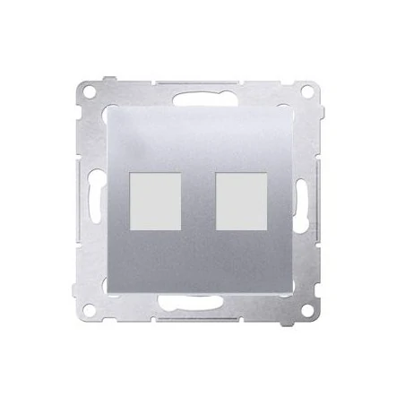 Pokrywy-do-gniazd - pokrywa gniazd teleinformatycznych na keystone płaska podwójna srebrny mat dkp2.01/43 simon 54 kontakt-simon 