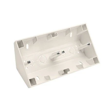 Puszki-natynkowe - puszka natynkowa narożna podwójna kremowa dpnr2/41 simon 54 kontakt-simon 