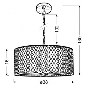 Lampy-sufitowe - lampa wisząca chromowa wykonana z metalu 1x60w e27 bronzo 31-26644 candellux 