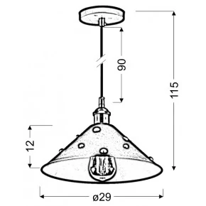 Lampy-sufitowe - lampa wisząca czarna inspirowana stylem retro loft 1x40w e27 scrimi 31-58140 candellux 