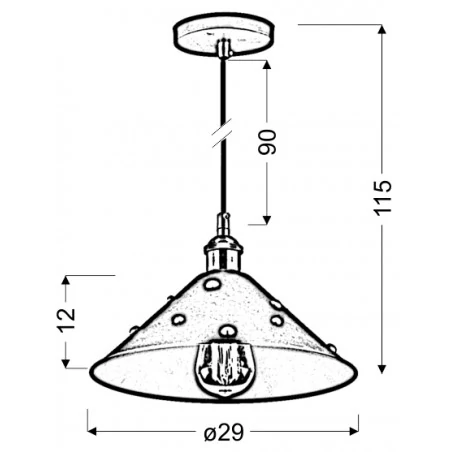 Lampy-sufitowe - lampa wisząca czarna inspirowana stylem retro loft 1x40w e27 scrimi 31-58140 candellux 