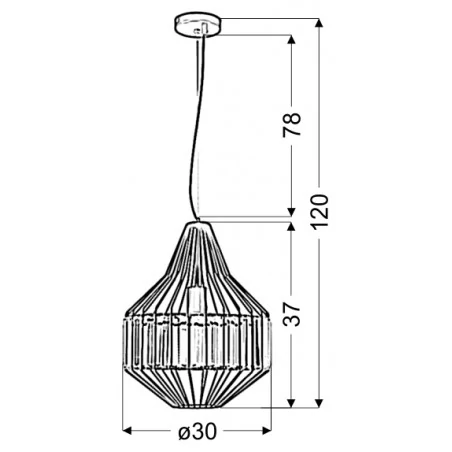 Lampy-sufitowe - czarna metalowa lampa wisząca na żarówkę e27 alvaro 31-55163 candellux 