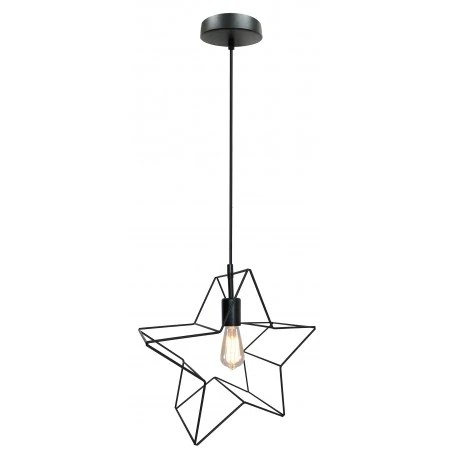 Lampy-sufitowe - wisząca lampa sufitowa w kształcie gwiazdki czarna 1x60 e27 gwiazdka 31-64080 candellux 