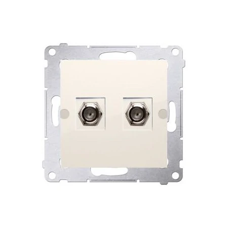Gniazda-antenowe - gniazdo antenowe typu „f” podwójne kremowy dasf2.01/41 simon 54 kontakt-simon 