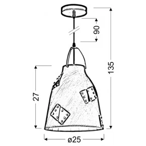 Lampy-sufitowe - industrialna lampa sufitowa loft 25 1x60w e27 patch 31-43269 candellux 