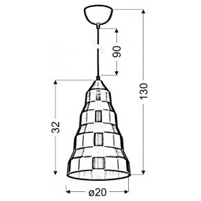 Lampy-sufitowe - metalowa lampa wisząca złota 1x40w e27 vesuvio 31-58560 candellux 