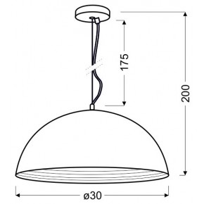 Lampy-sufitowe - metalowa lampa wisząca w kolorze chromowym 30 1x60w e27 dorada 31-26361 candellux 