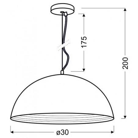 Lampy-sufitowe - metalowa lampa wisząca w kolorze chromowym 30 1x60w e27 dorada 31-26361 candellux 