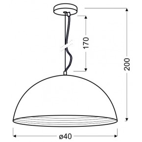 Lampy-sufitowe - chromowe oświetlenie wiszące o średnicy 40cm 1x60w e27 dorada 31-26378 candellux 