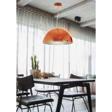 Lampy-sufitowe - lampa wisząca miedziana o średnicy 40cm 1x60w e27 amalfi 31-26392 candellux 