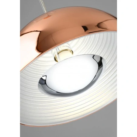 Lampy-sufitowe - lampa wisząca miedziana o średnicy 40cm 1x60w e27 amalfi 31-26392 candellux 