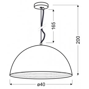 Lampy-sufitowe - lampa wisząca miedziana o średnicy 40cm 1x60w e27 amalfi 31-26392 candellux 