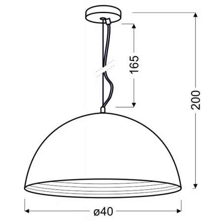 Lampy-sufitowe - lampa wisząca miedziana o średnicy 40cm 1x60w e27 amalfi 31-26392 candellux 