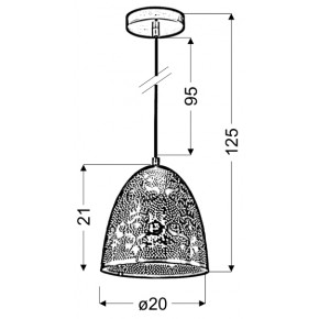 Lampy-sufitowe - stoszkowa lampa wisząca patynowa 20/211x60w e27 sfinks  31-43306 candellux 