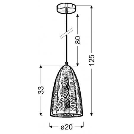 Lampy-sufitowe - lampa sufitowa w modnym miedzianym kolorze 20/33 stożek 1x60w e27 sfinks 31-43313 candellux 