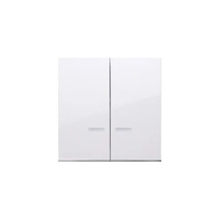 Klawisze - białe klawisze podwójne z oczkiem do mechanizmów sw6/2xlm sw7/2xm sw6p1m dkw9l/11 simon 54 kontakt-simon 