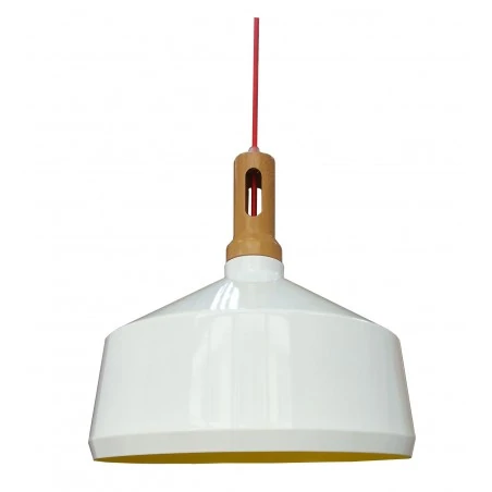 Lampy-sufitowe - lampa sufitowa biało - drewniana 1x60w e27 robinson 31-37688 candellux 