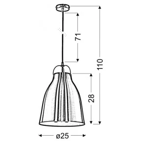 Lampy-sufitowe - metalowa lampa wisząca w kolorze biało-czerwonym 1 25 1x60w e27 pensilvania 31-20253 candellux 