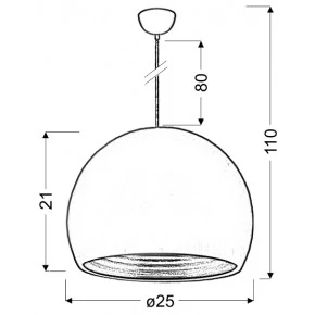 Lampy-sufitowe - lampa wisząca zielona z dodatkiem srebra 1x60w e27 pictor 31-24930 candellux 