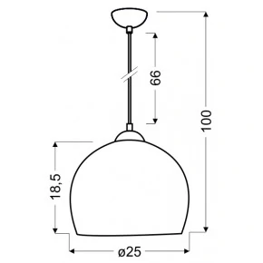 Lampy-sufitowe - chabrowa lampa wisząca metalowa półkula 91-96657 student candellux 