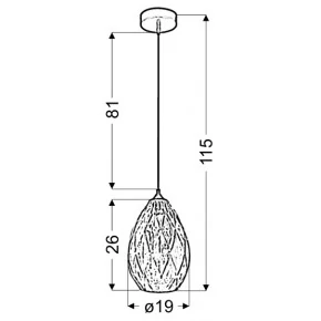 Lampy-sufitowe - złota lampa wisząca o transparentnym kloszu 19 1x60w e27 gran 31-51455 candellux 