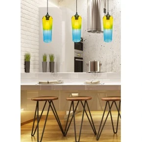 Lampy-sufitowe - kolorowa lampa wisząca szklana 1xe27 60w eol 31-51844 candellux 