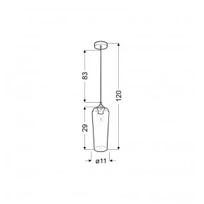 Lampy-sufitowe - kolorowa lampa wisząca szklana 1xe27 60w eol 31-51844 candellux 