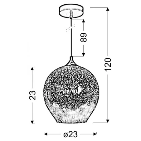 Lampy-sufitowe - lampa wisząca 23 z efektem 3d 1x60w e27 galactic 2 31-51295 candellux 