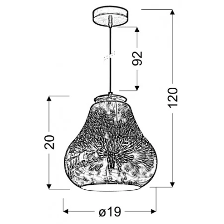Lampy-sufitowe - lampa wisząca 19 z zjawiskowym efektem 1x60w e27 galactic 4 31-56108 candellux 