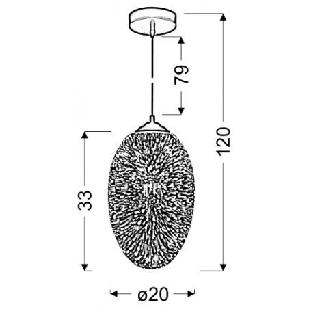 Lampy-sufitowe - wisząca lampa sufitowa 20 z efektem 3d 1x60w e27 galactic 1 31-56122 candellux 