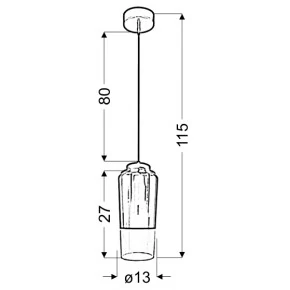 Lampy-sufitowe - wisząca lampa szklana fioletowo - czarna 13 1x60w e27 tube 31-51288 candellux 