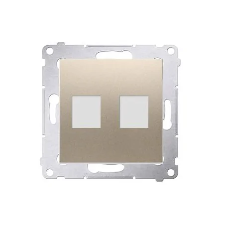 Pokrywy-do-gniazd - pokrywa gniazd teleinformatycznych na keystone płaska podwójna złoty mat dkp2.01/44 simon 54 kontakt-simon 
