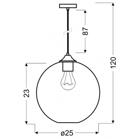 Lampy-sufitowe - bursztynowa lampa sufitowa + żarówka e27 25 1x60w edison 31-21397 candellux 