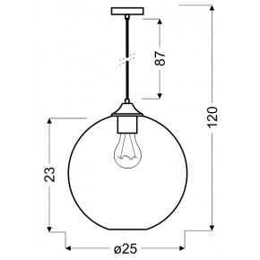 Lampy-sufitowe - lampa wisząca z transparentnym kloszem i żarówką e27 1x60w edison 31-21403 candellux 