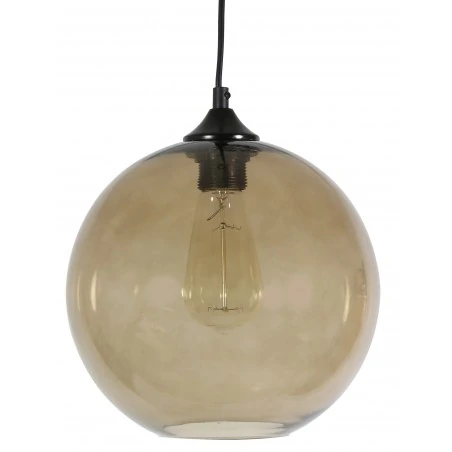 Lampy-sufitowe - szklana lampa sufitowa barwiona na brąz 25 1x60w e27 edison 31-28259 candellux 