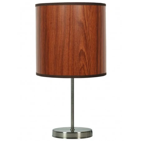 Lampki-nocne - lampka stołowa satyna/dąb 41cm timber 41-56750 candellux 