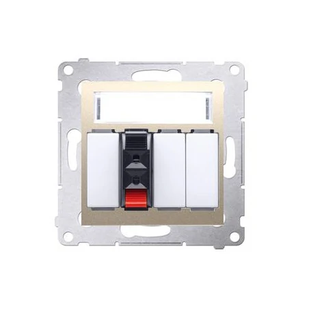 Gniazda-glosnikowe - gniazdo głośnikowe 1-krotne z polem opisowym złoty mat dgl31.01/44 simon 54 kontakt-simon 