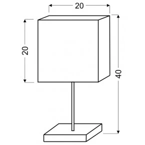 Lampki-nocne - kwadratowa lampa gabinetowa 1x40w e14 cajman 41-57405 candellux 