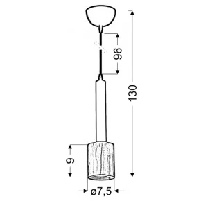 Lampy-sufitowe - lampa wisząca w kolorze ciemnej kawy + drewna 7,5cm 1x50w gu10 tantal 31-58782 candellux 