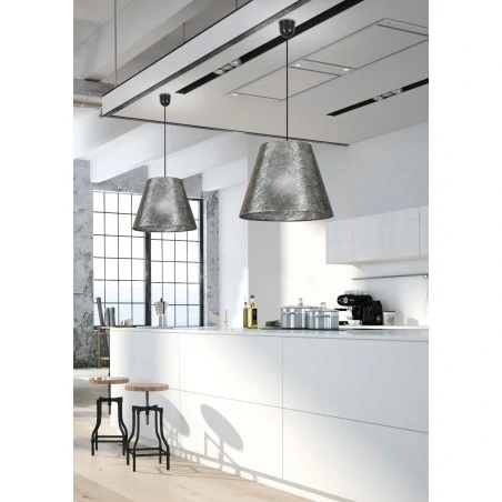 Lampy-sufitowe - srebrne oryginalne oświetlenie wiszące 1x60w e27 platino 31-38326 candellux 