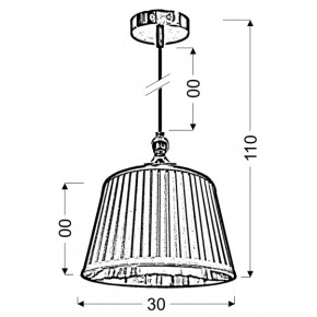 Lampy-sufitowe - lampa wisząca sufitowa z plisowanym kloszem czarna e27 60w amore 31-39378 candellux 