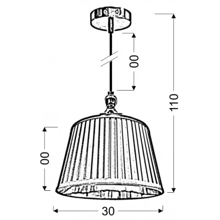 Lampy-sufitowe - lampa wisząca sufitowa z plisowanym kloszem czarna e27 60w amore 31-39378 candellux 