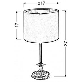 Lampki-nocne - elegancka lampka stołowa czarna 1x40w e14 violino 41-38784 candellux 