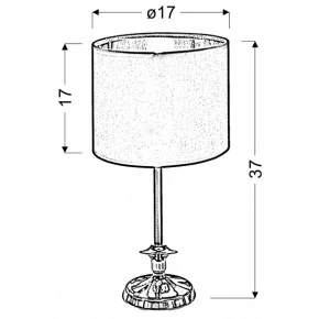 Lampki-nocne - elegancka lampka stołowa czarna 1x40w e14 violino 41-38784 candellux 