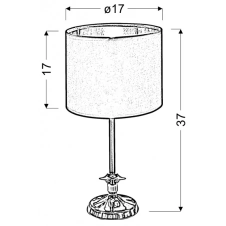 Lampki-nocne - elegancka lampka stołowa czarna 1x40w e14 violino 41-38784 candellux 